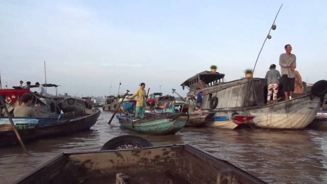 Vietnam, floating market in Can Tho