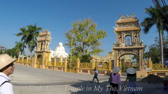 Vinh Trang Temple in My Tho, Vietnam