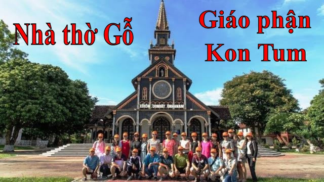 T&ograve;a Gi&aacute;m Mục, nh&agrave; truyền thống + nh&agrave; thờ Gỗ gi&aacute;o phận Kon Tum. =62-22645=