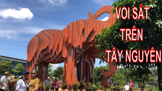#T&acirc;yNguy&ecirc;n, C&ocirc;ng Vi&ecirc;n Song Tượng, voi sắt, Bu&ocirc;n M&ecirc; Thuột, Gia Lai,  travel-with-me.