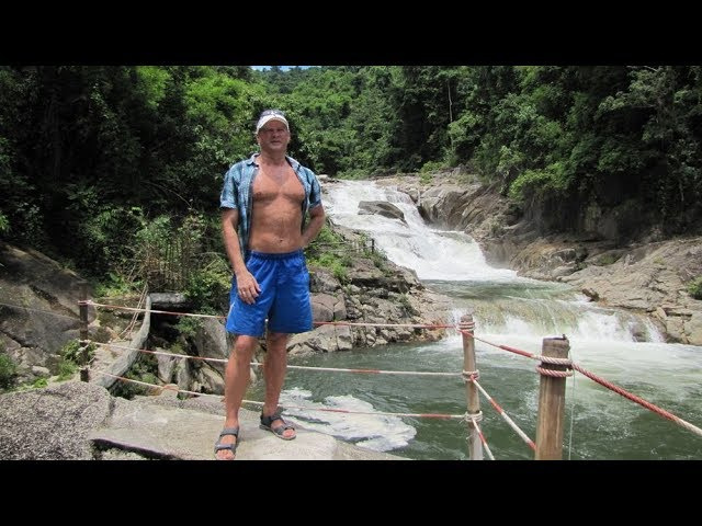 337 Вьетнам эко парк ВОДОПАД ЯНГ БЕЙ ВИД СВЕРХУ ШУМ ВОДЫ Yang Bay Park WATERFALL VIEW ABOUT