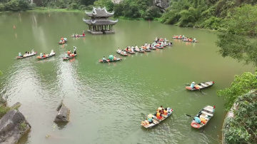 NINH BINH, TAM COC, TRANG AN, HANOI, NORTH VIETNAM, 4K DRONE FOOTAGE, EARLY APRIL, 2026