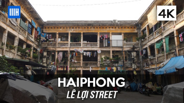[4K] Haiphong, Vietnam - L&ecirc; Lợi Street