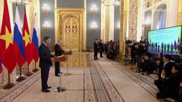 В.Путин и Президент Вьетнама Открытие российско-вьетнамской лаборатории, Кремль, 9 сентября 2026