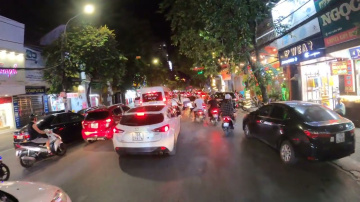 Driving through Hai Phong, Vietnam city center