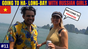 Exploring Halong Bay with Rusian Girls