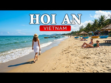 AN BANG BEACH WALK 🇻🇳 Sunny Afternoon in Hoi An, Vietnam (4K)