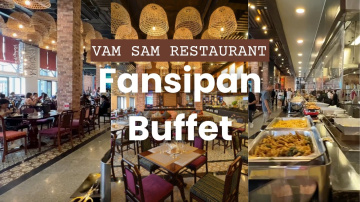 Buffet on Top of Mt. Fansipan at Vam Sam Restaurant in Sapa Vietnam