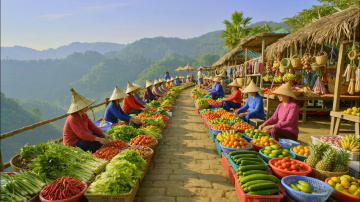 Vietnam Travel | Experience Vietnam Traditional Market in Lao Cai & local culture