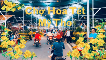 Tấp Nập Chợ Hoa Tết Tp Mỹ Tho (Tiềng Giang) Về Đ&ecirc;m | My Tho Flower Market for Tet [iPhone 11 Pro]