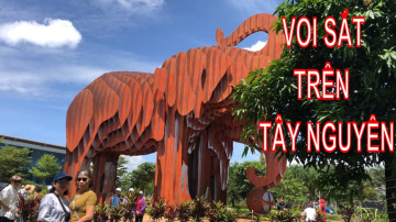 #T&acirc;yNguy&ecirc;n, C&ocirc;ng Vi&ecirc;n Song Tượng, voi sắt, Bu&ocirc;n M&ecirc; Thuột, Gia Lai,  travel-with-me.