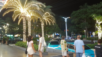 Нячанг вечером, GRILL GARDEN, Луизиана,VIN PLAZA, топаю по морю в отель