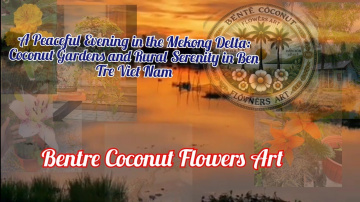 A Peaceful Evening in the Mekong Delta: Coconut Gardens and Rural Serenity in Ben Tre Viet Nam